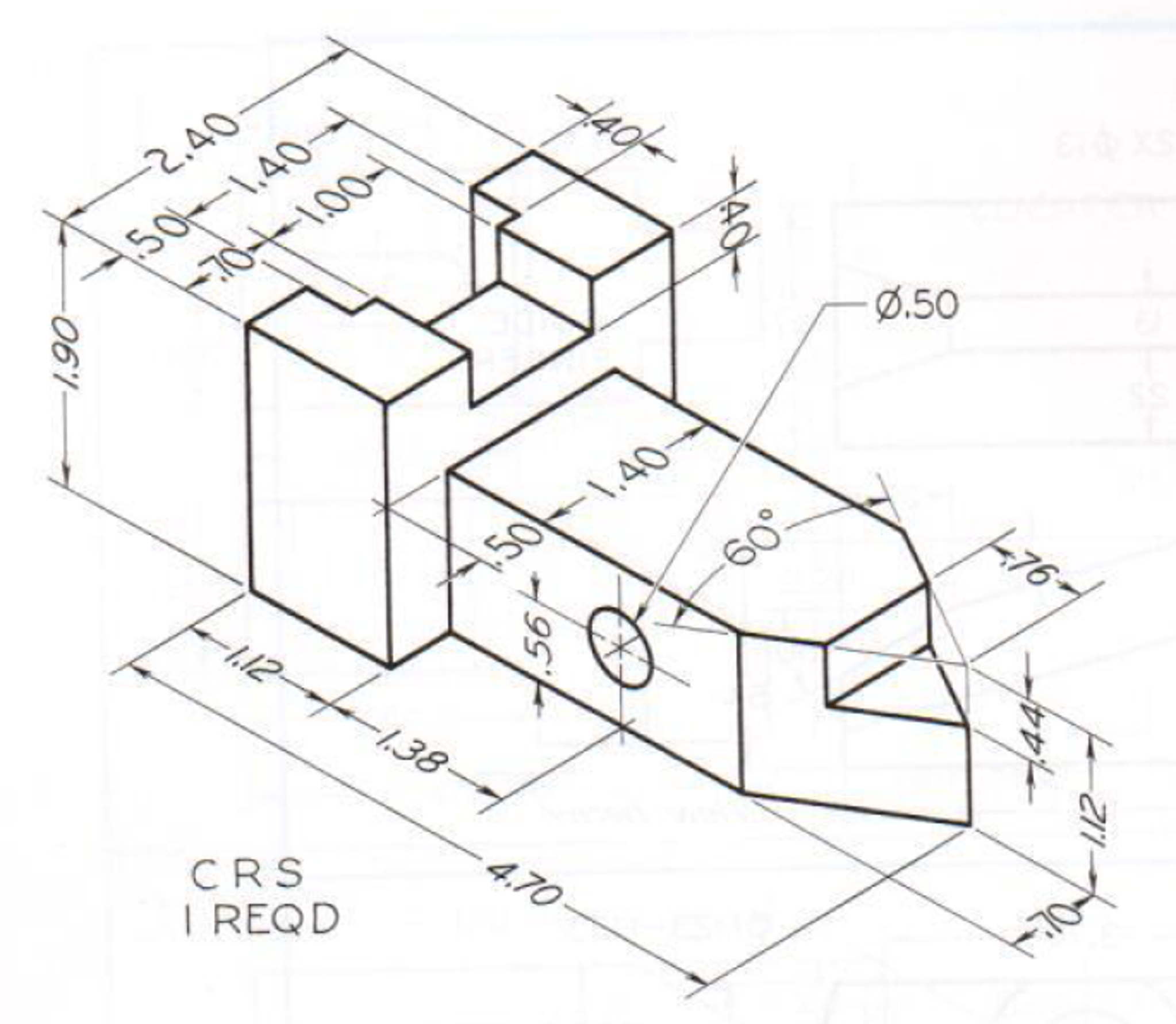Solved For each problem, draw the FRONT, RIGHT, and TOP | Chegg.com