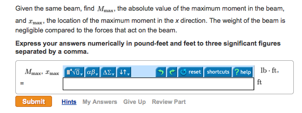 Solved As shown in the figure, a beam is subjected to a | Chegg.com