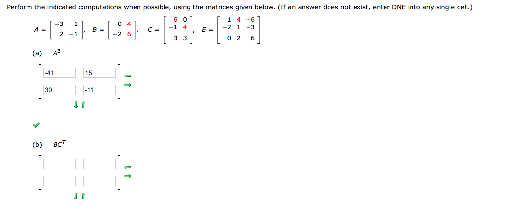 Solved Perform the indicated computations when possible, | Chegg.com