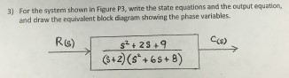 Solved For the system shown in Figure P3, write the state | Chegg.com