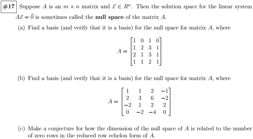 Solved Suppose A is an m x n matrix and x Element R^n. Then | Chegg.com