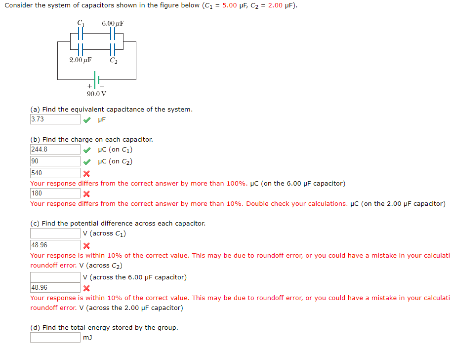 Solved Consider the system of capacitors shown in the figure | Chegg.com