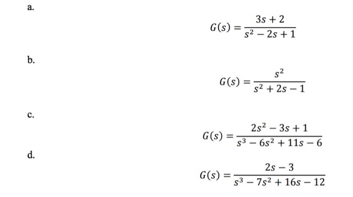 Solved Determine the inverse Laplace transform of the | Chegg.com