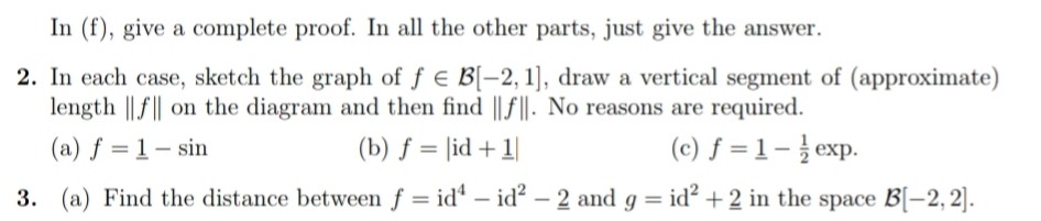 Solved In (f), give a complete proof. In all the other | Chegg.com