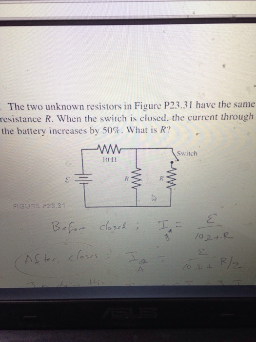 Solved The two unknown resistors in Figure P23.31 have the