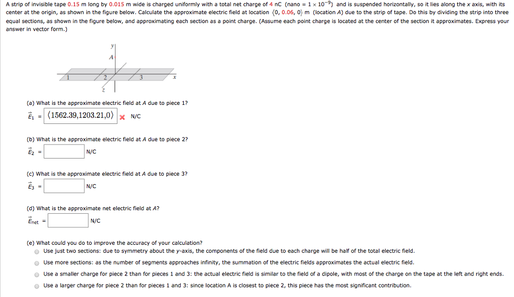 Solved A strip of invisible tape 0.15 m long by 0.015 m wide | Chegg.com