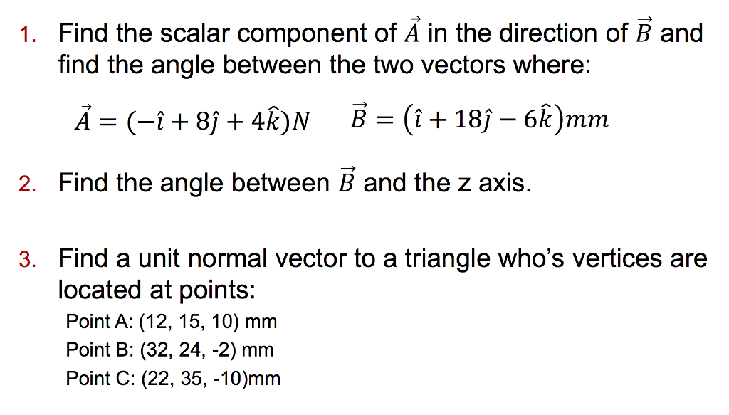 Solved Find The Scalar Component Of A Vector In The