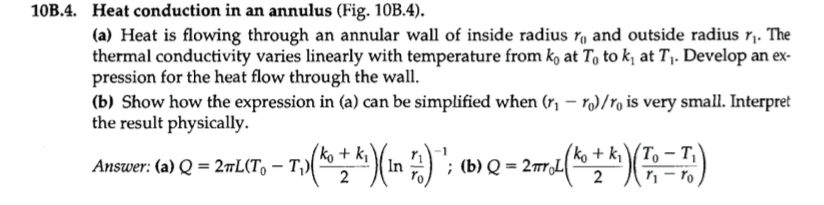 Solved Heat Conduction In An Annulus How Do We Solve Part B? | Chegg.com