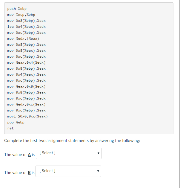Solved 1 pts Question 1 Consider the following code fragment | Chegg.com