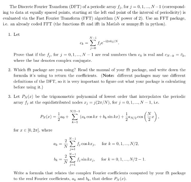 Solved The Discrete Fourier Transform (DFT) Of A Periodic | Chegg.com