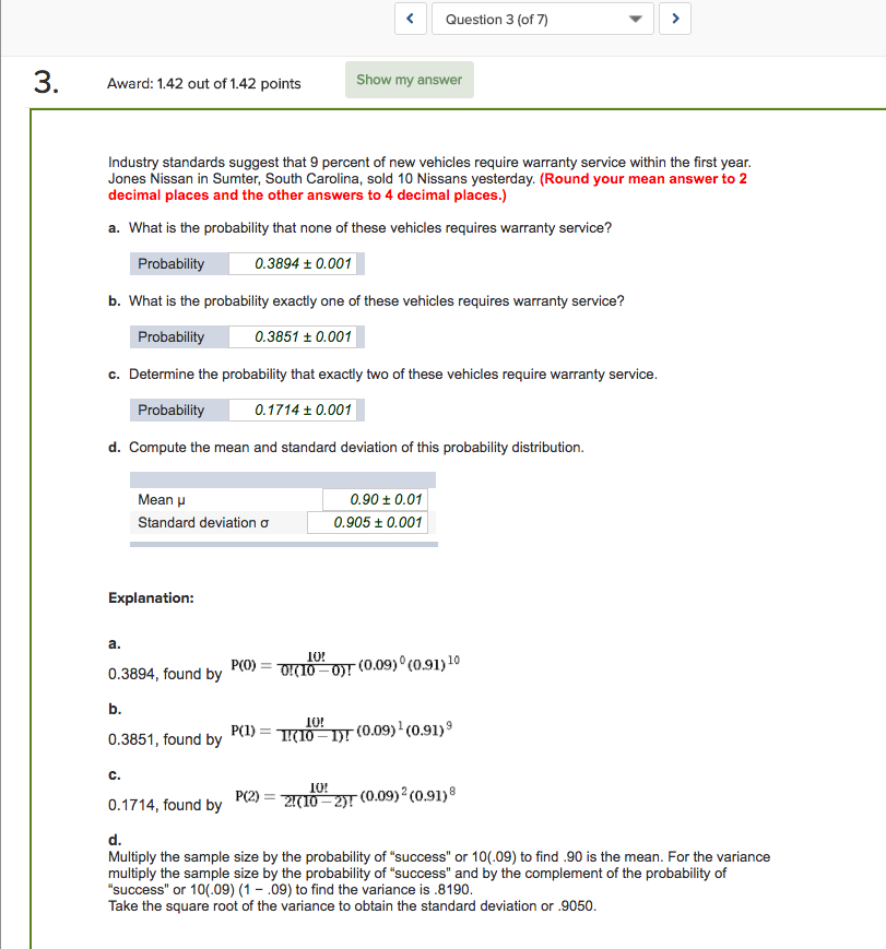 Solved 1.42 points Industry standards suggest that 14 | Chegg.com