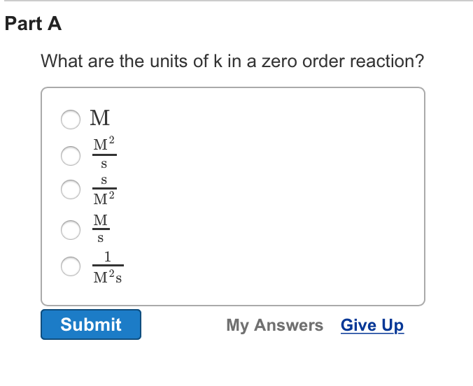 Zero Order Reaction Units