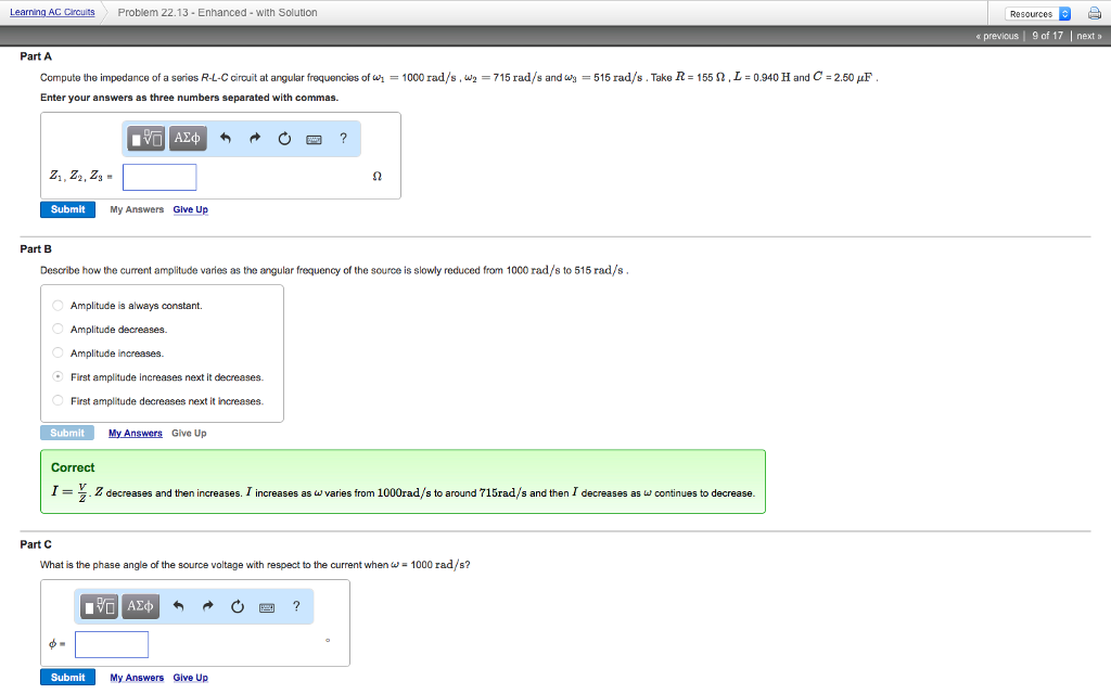 Solved What is the phase angle of the source voltage with | Chegg.com
