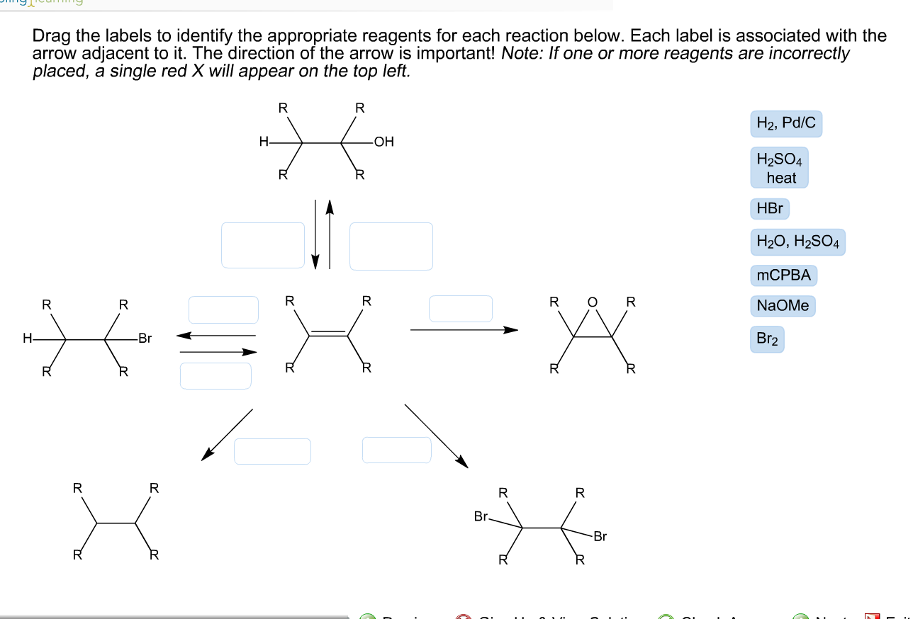 Solved Drag The Labels To Identify The Appropriate Reagents | Chegg.com