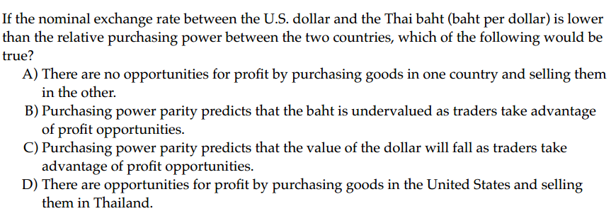 solved if the nominal exchange rate between the us doll