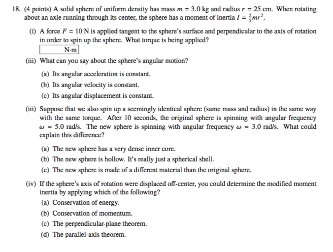 solved-18-4-points-a-solid-sphere-of-uniform-density-has-chegg