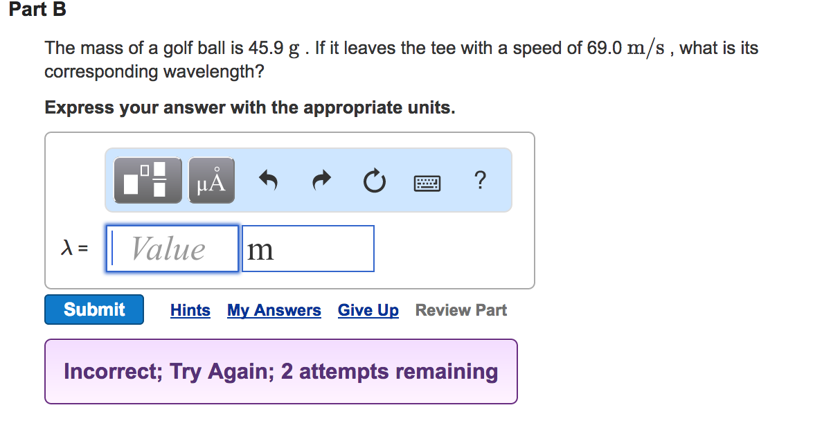 Solved The mass of a golf ball is 45.9 g. If it leaves the
