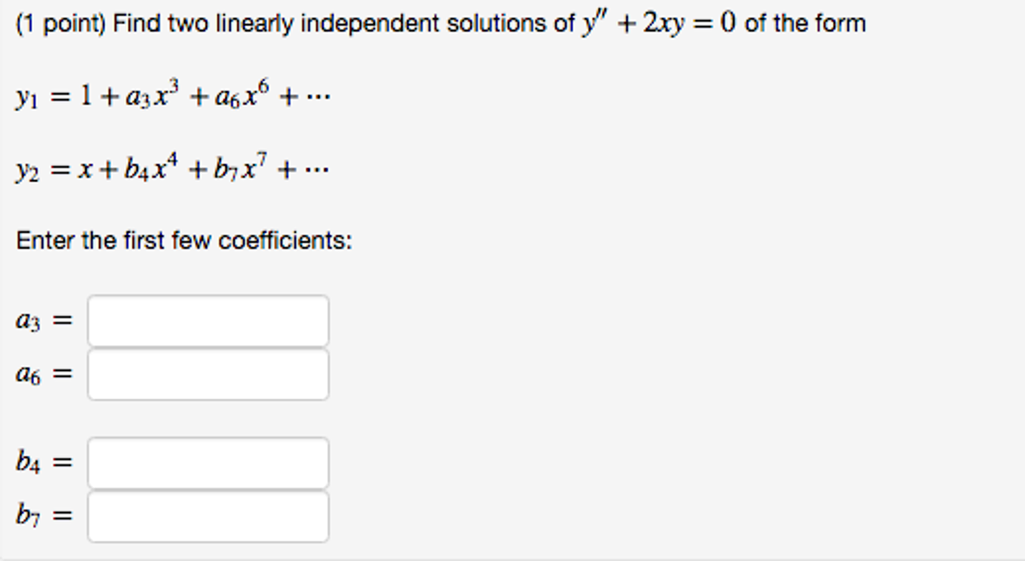 Solved Find Two Linearly Independent Solutions Of Y