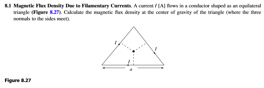Solved 8.1 Magnetic Flux Density Due to Filamentary | Chegg.com