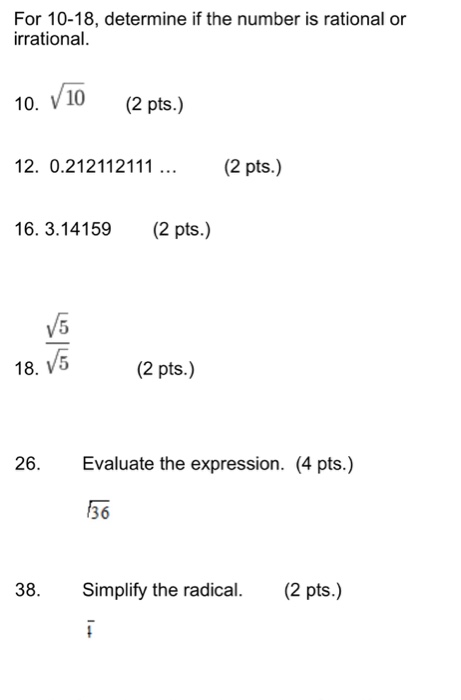 is the square root of 5 a rational or irrational number