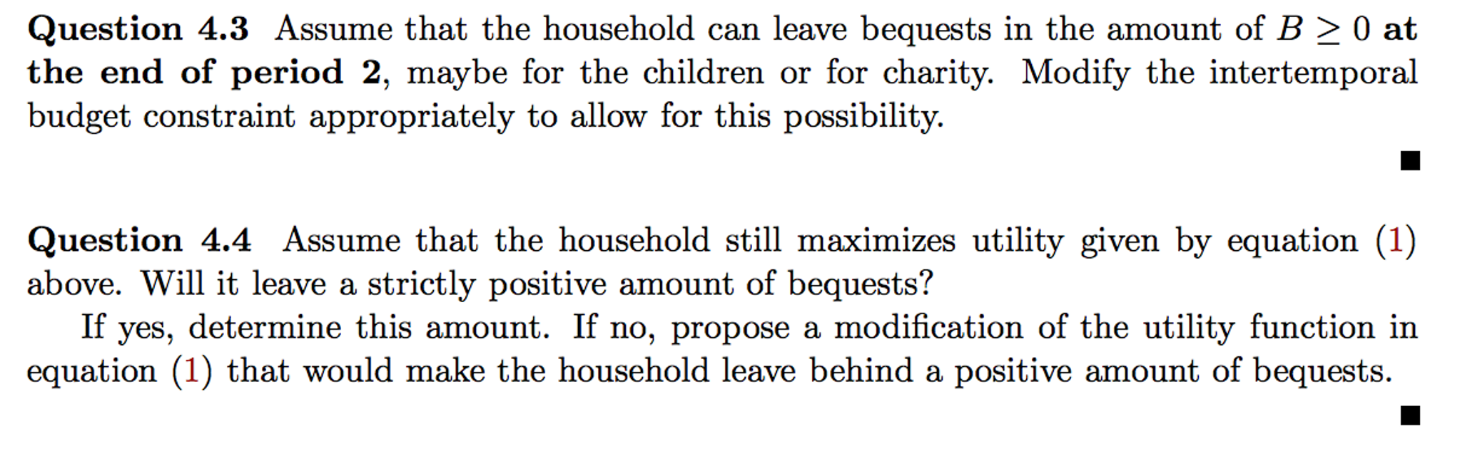 Solved Consider a household that maximizes utility from | Chegg.com