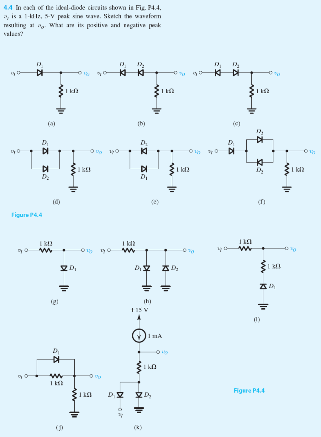 Solved In each of the idealdiode circuits shown in Fig.