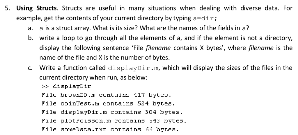 Solved 5. Using Structs. Structs are useful in many | Chegg.com