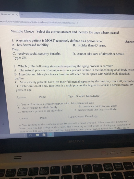 Solved Select the correct answer and identify the page where | Chegg.com