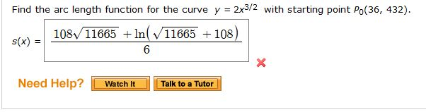 arc length function arc length function