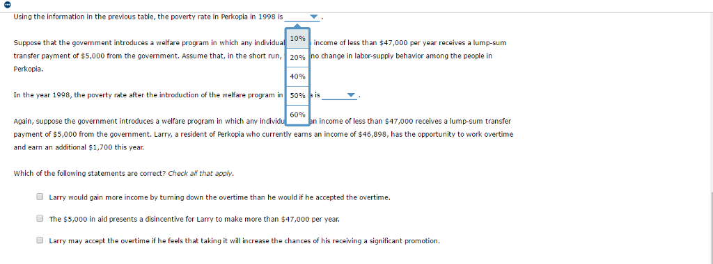 Solved 1. Income inequality and the poverty rate The | Chegg.com