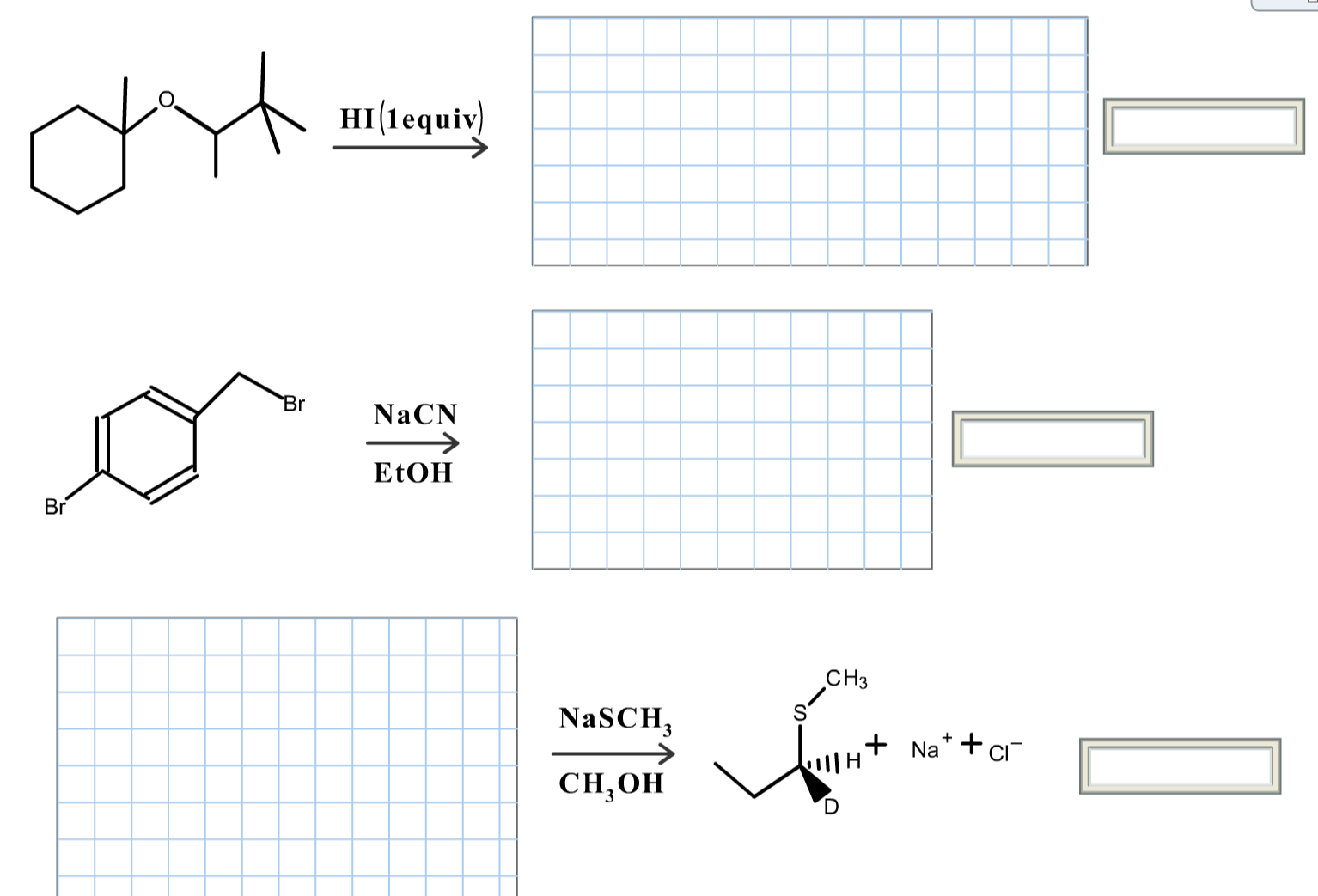 Solved For Each Of The Following Reactions, Fill In The Box | Chegg.com