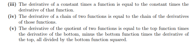 derivative of constant times x