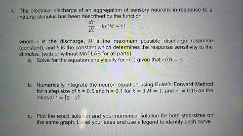 Solved 4. The electrical discharge of an aggregation of | Chegg.com