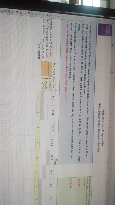 Solved Problems From Chapter 30 Using Solver to find the Chegg