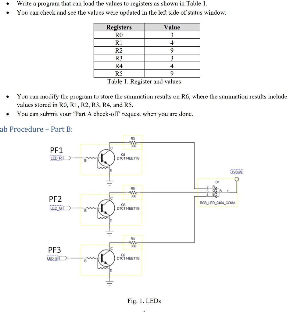 Solved . Write a program that can load the values to | Chegg.com