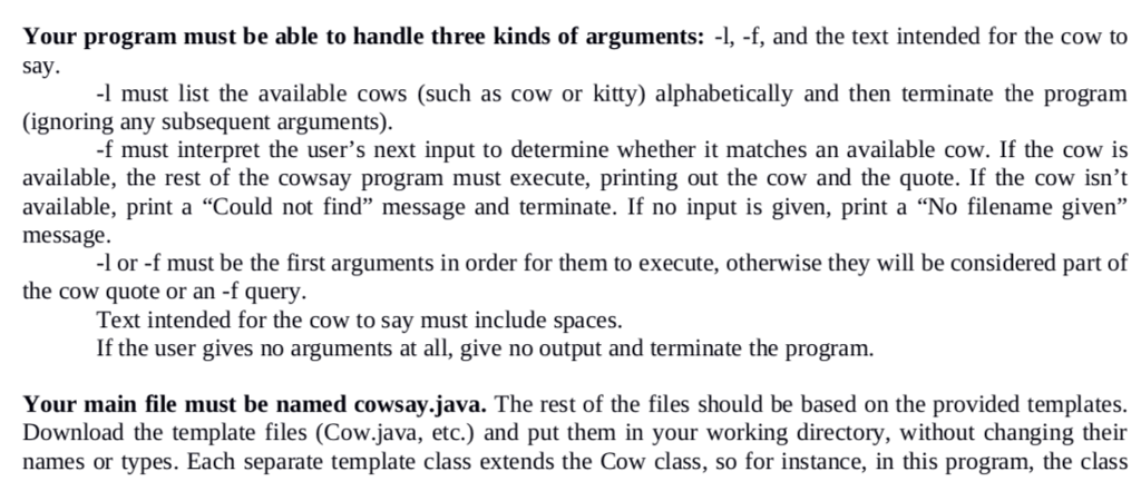 Solved Your program must be able to handle three kinds of | Chegg.com
