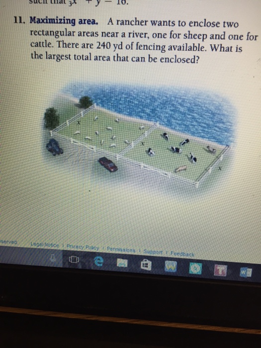 solved-a-rancher-wants-to-enclose-two-rectangular-areas-near-chegg