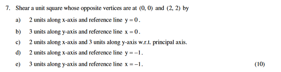 Shear Unit Square Solved Shear a unit square whose opposite vertices are at | Chegg.com