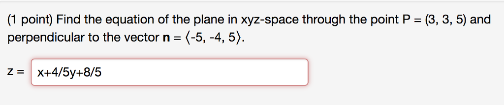Solved Find the equation of the plane in xyz-space through | Chegg.com