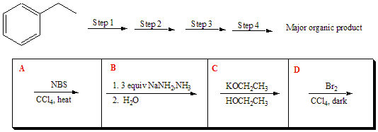 Solved (a) Arrange the 4 reagents/conditions in the correct | Chegg.com