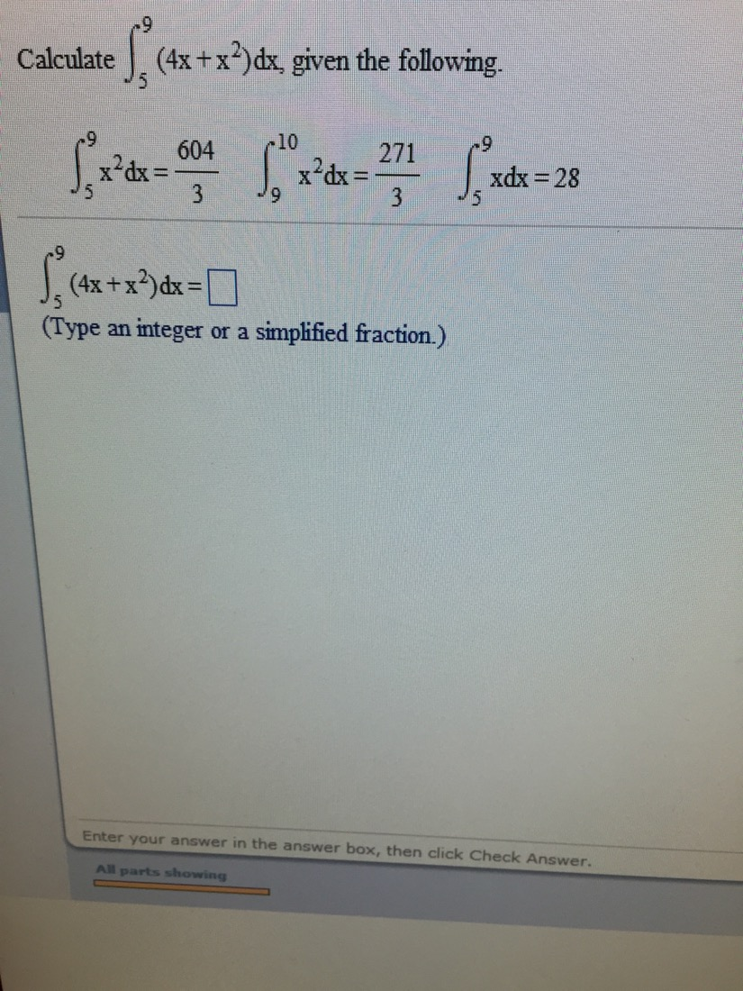 integrate dx x 2 9