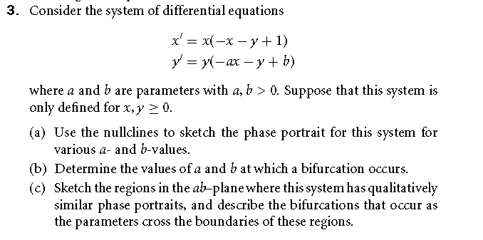 Solved Consider the system of differential equations x' = | Chegg.com