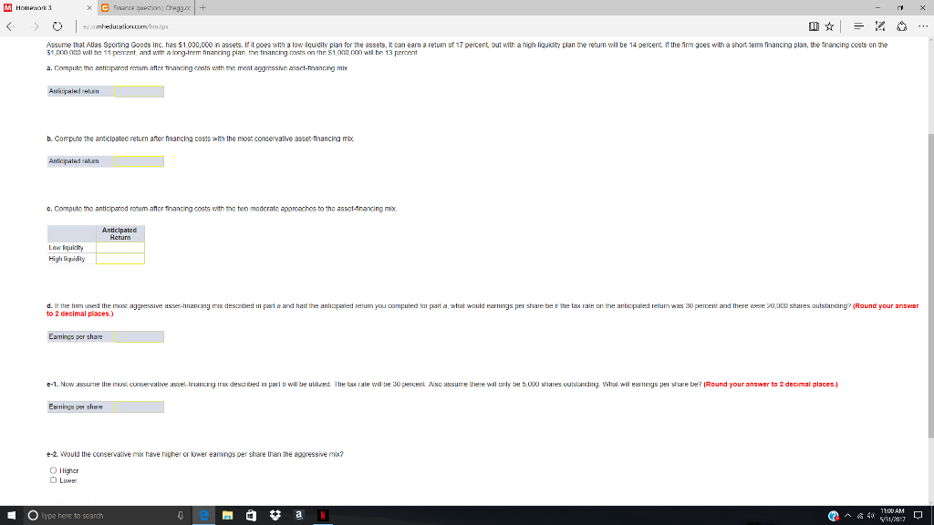 Finance Archive May 31 2017 Chegg