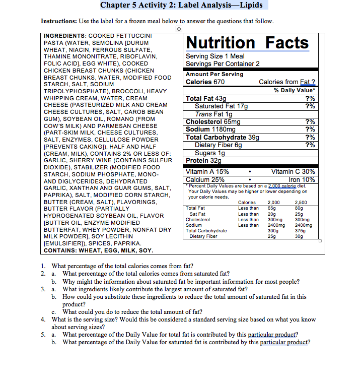 Lipids Worksheet Answer Key - Worksheet List