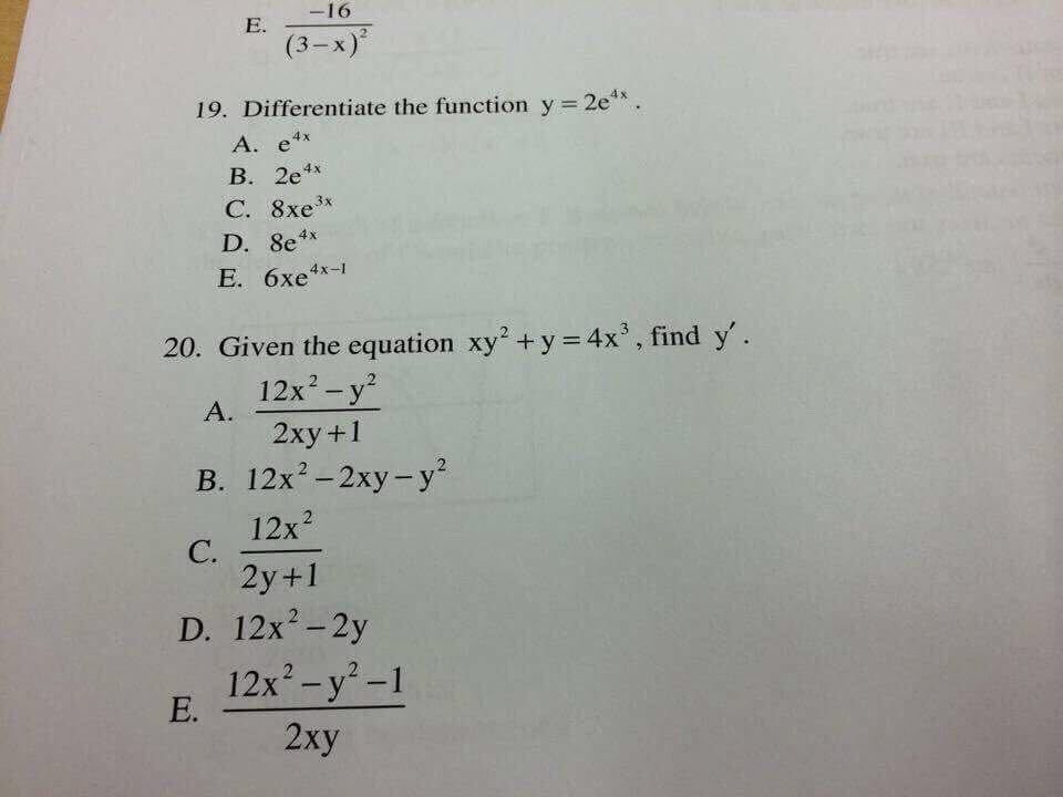 solved-differentiate-the-function-y-2e-4x-e-4x-2e-4x-chegg