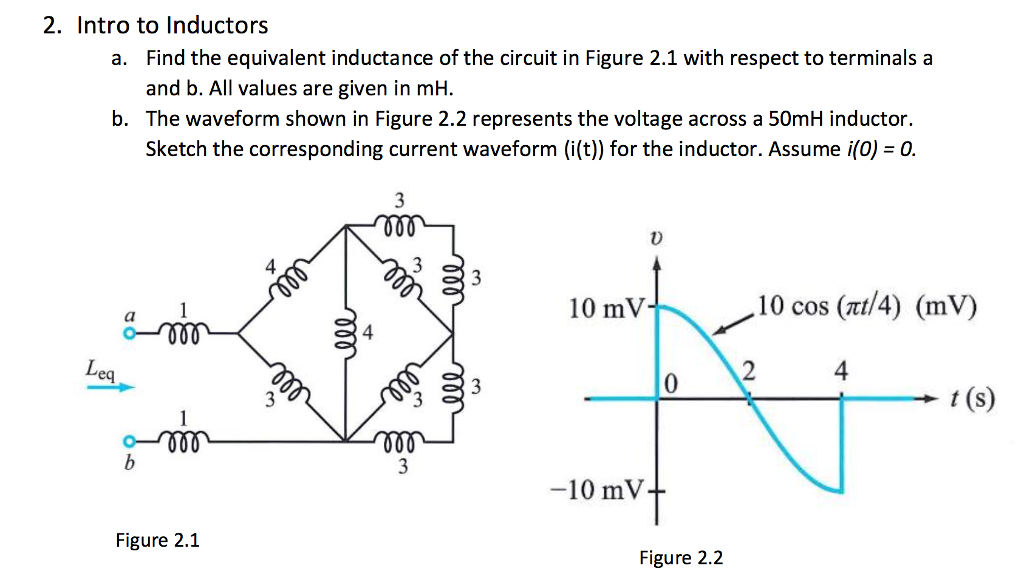 Solved 2. Intro to Inductors Find the equivalent inductance | Chegg.com