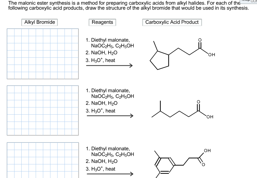 Solved The malonic ester synthesis is a method for preparing | Chegg.com