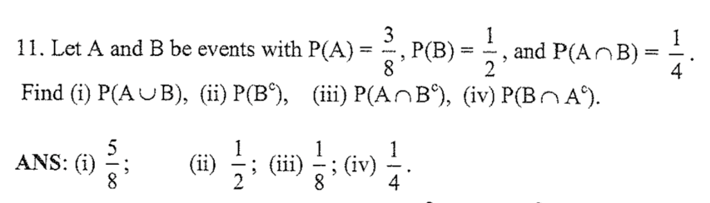 Solved Let A And B Be Events With P(A) = -3/8, P(B) = 1/2, | Chegg.com