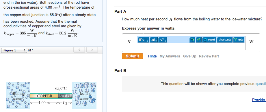 Solved End In The Ice Water). Both Sections Of The Rod Ha