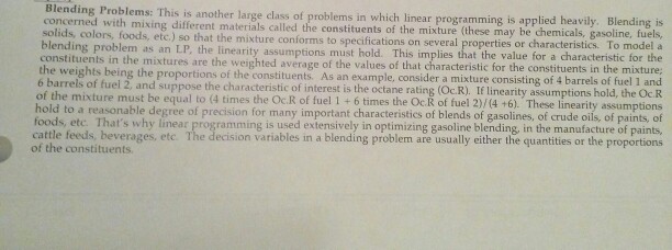 Solved Blending Problems: This is another large class of | Chegg.com